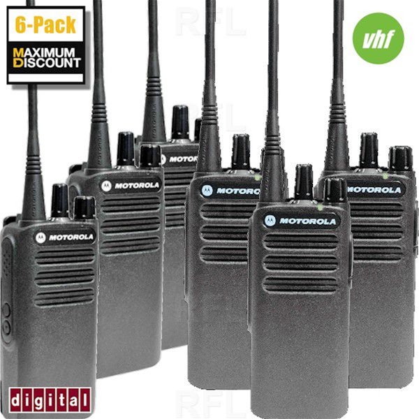 Motorola 6_pack VHF CP100d Radios [EXTRA SAVINGS]